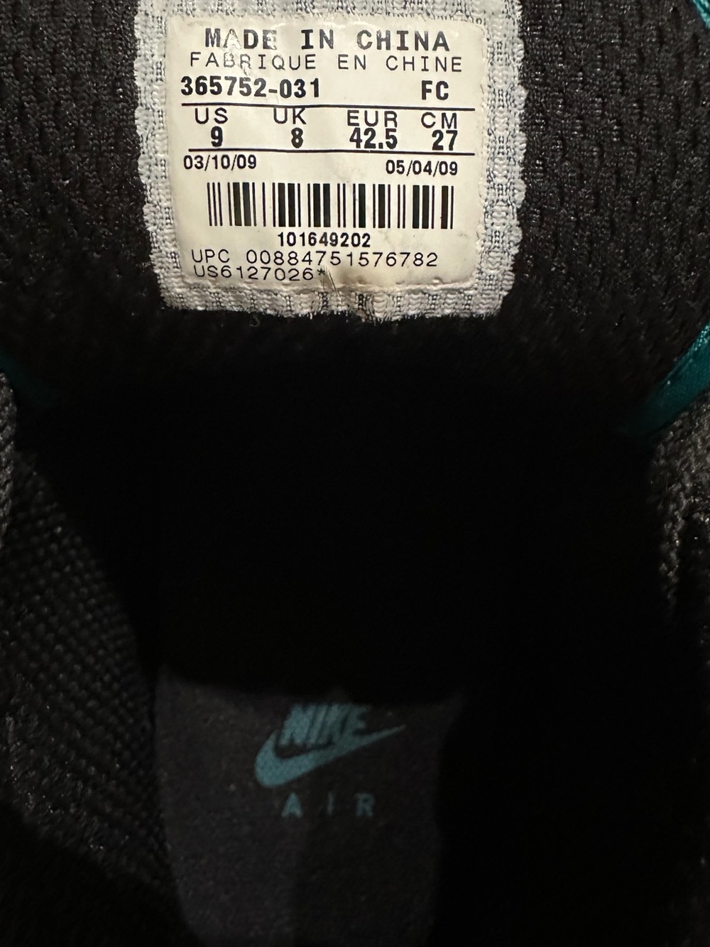Nike ACG Men's High-Top Sneakers - Black with Teal Accents 365752-031 Size 9. - Picture 8 of 8